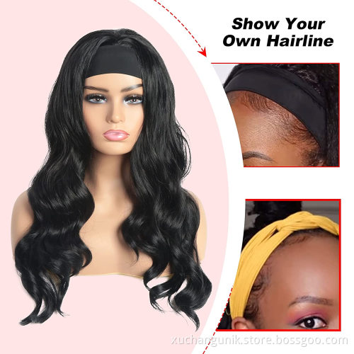 Wholesale Raw Indian Virgin Remy Human Cuticle Aligned Kinky Curly Hair None Lace Wigs For Black Women Glueless Headband Wig